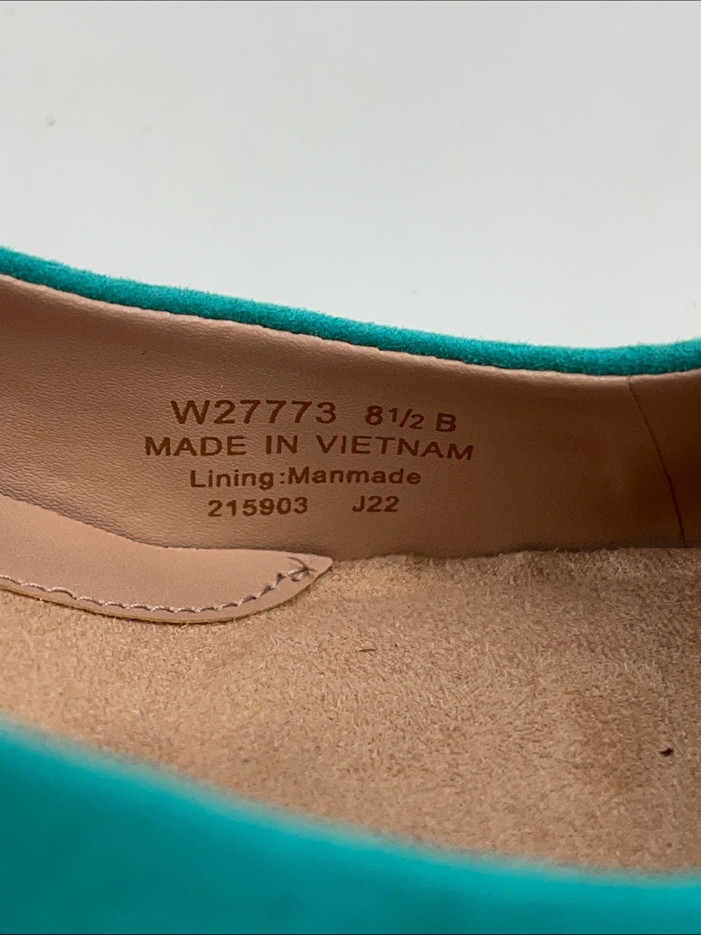 New Cole Haan Go-To Park Pump Teal Suede Size 8.5 - Picture 7 of 7